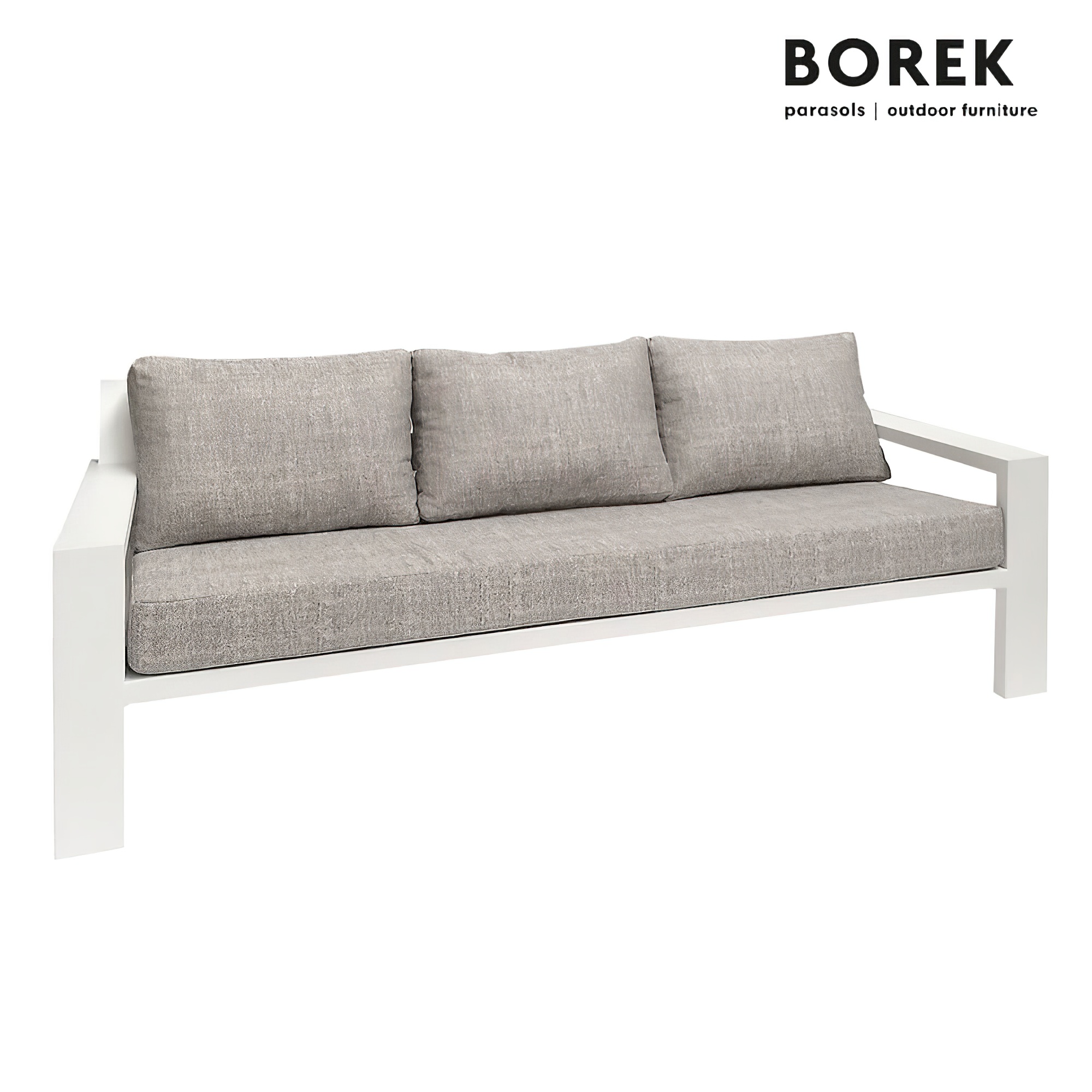 Design Gartensofa aus Alu - Borek - weiß - mit Kissen - Viking Sofa