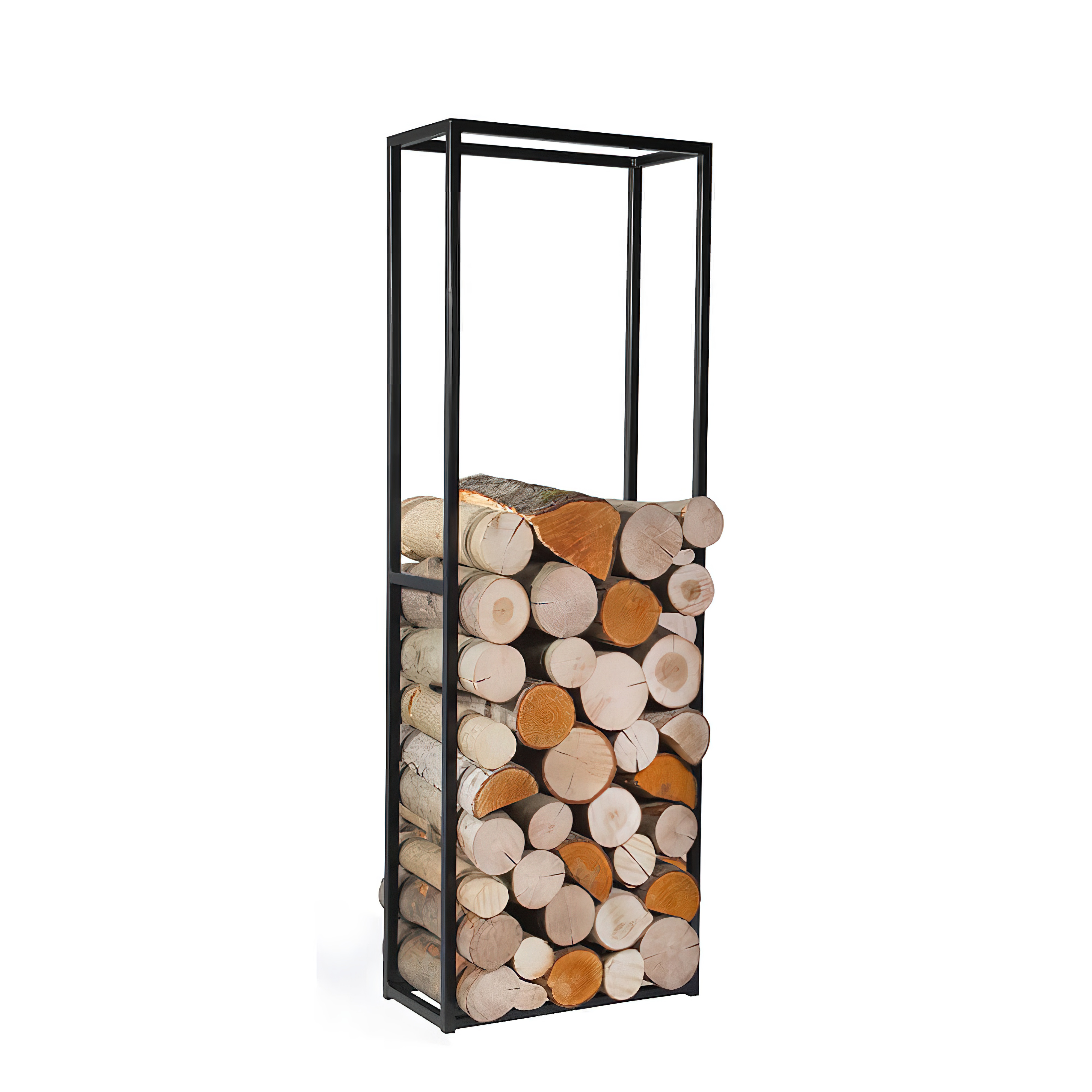 Stilvolles Holzregal im schlichten Design - für Feuerholz - Tiasos Holzregal / 120x40x20cm