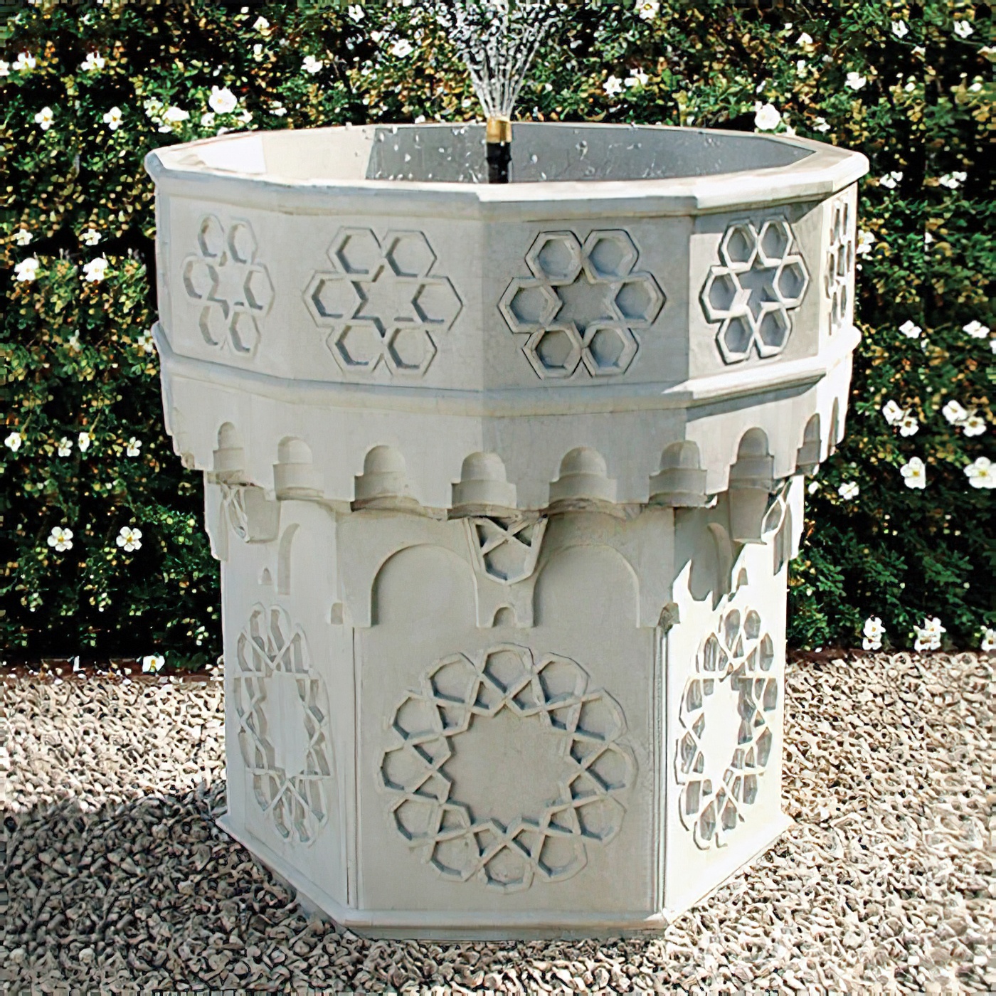Stein Gartenbrunnen mit Pumpe - Andalucia / Sand
