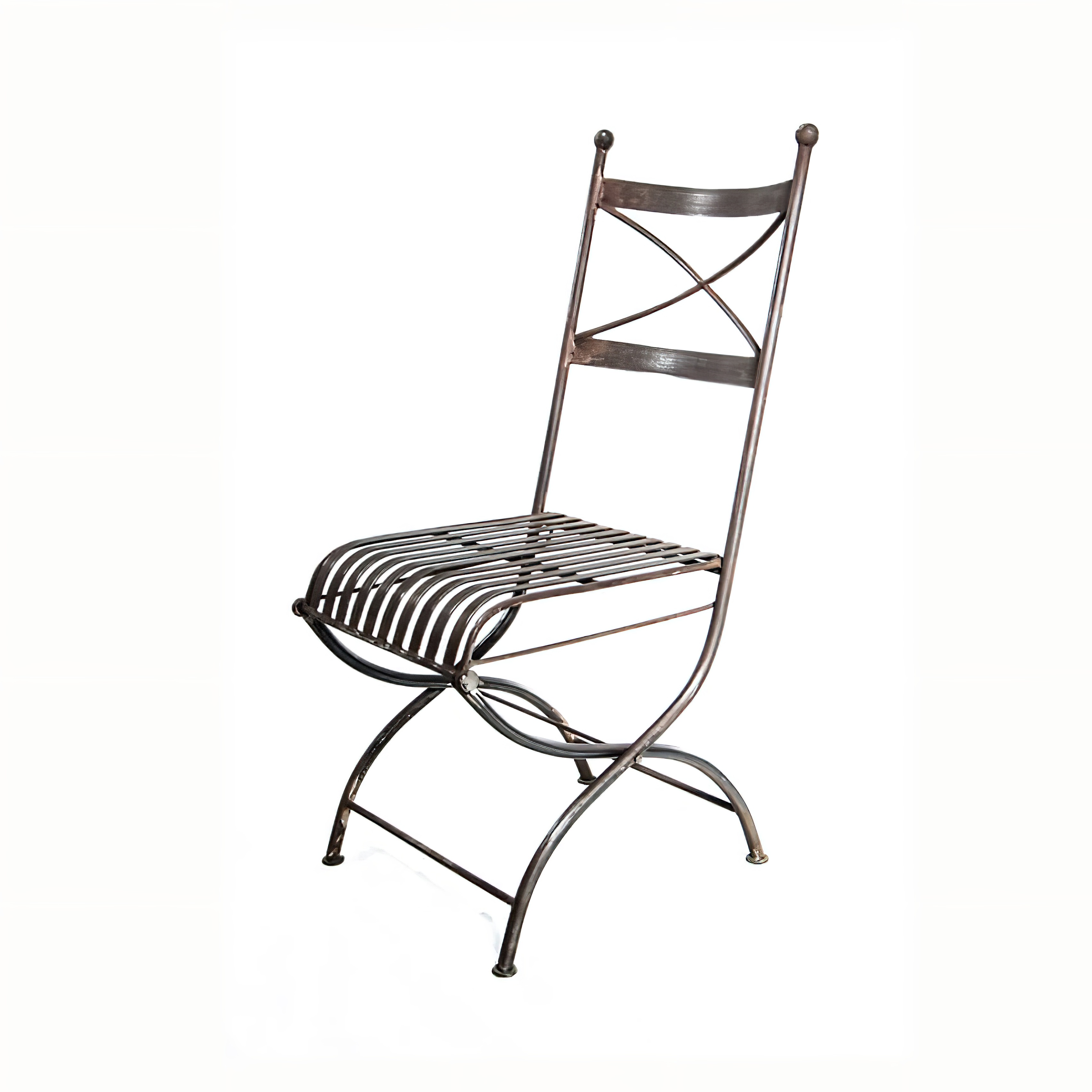 Klappbarer antik Gartenstuhl wetterfest - Magali / grün