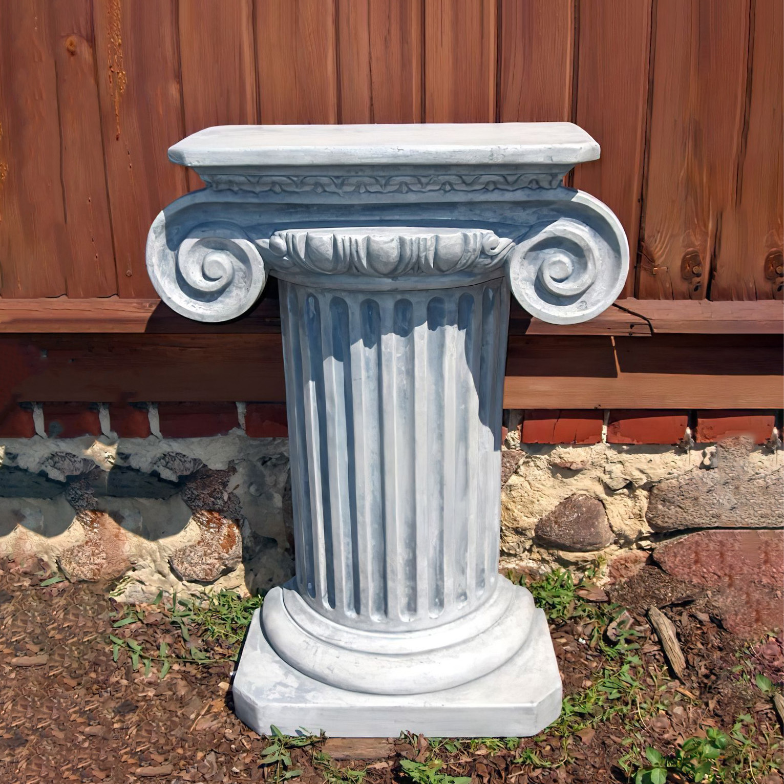 Klassische Steinguss Säule im Antikstil für den Garten oder Park - Onycha / Antikia