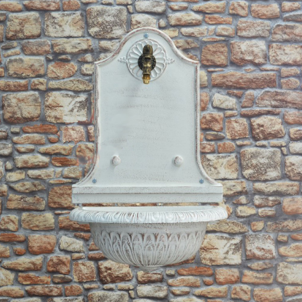 Klassisches Wandbecken für den Garten oder die Stadt aus Gusseisen - Logi / Grün