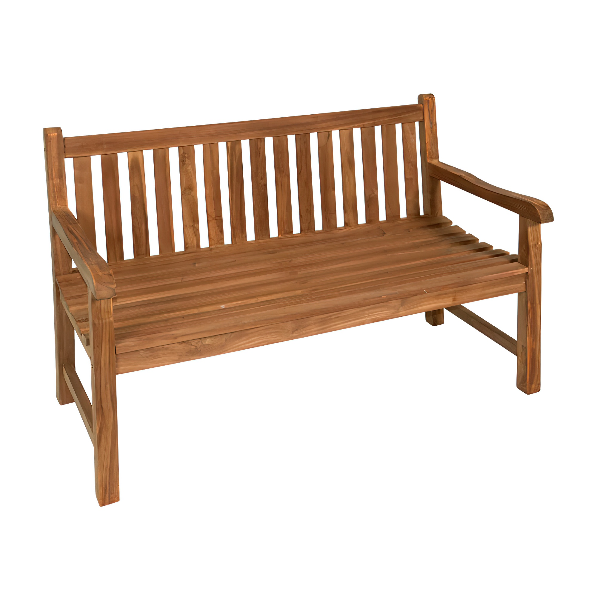 Gartenbank aus Teakholz für 2 Personen - Holzbank Beron