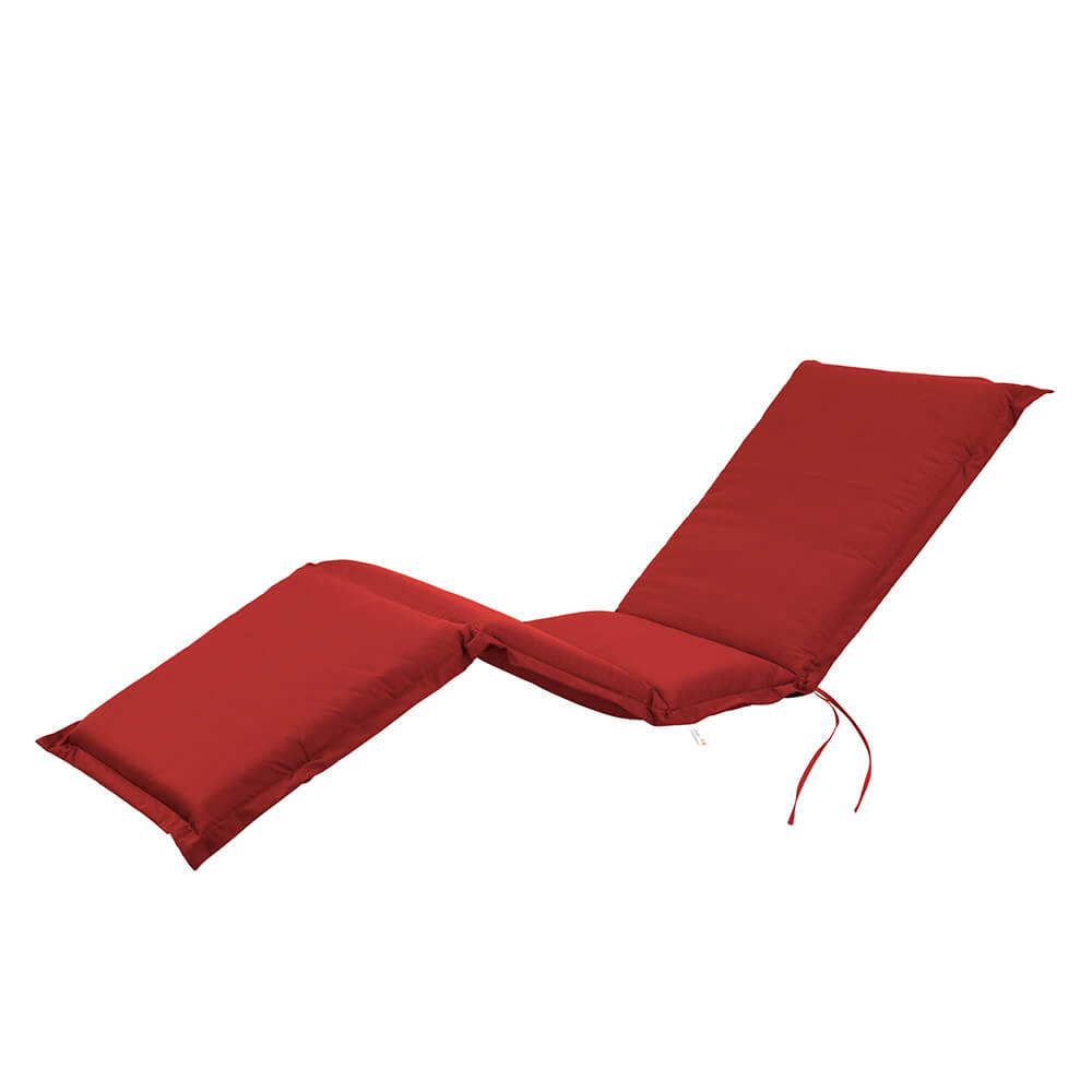 Extragroße Design Auflage für Sonnenliegen - 205cm - Glarus Liegenauflage / Rot