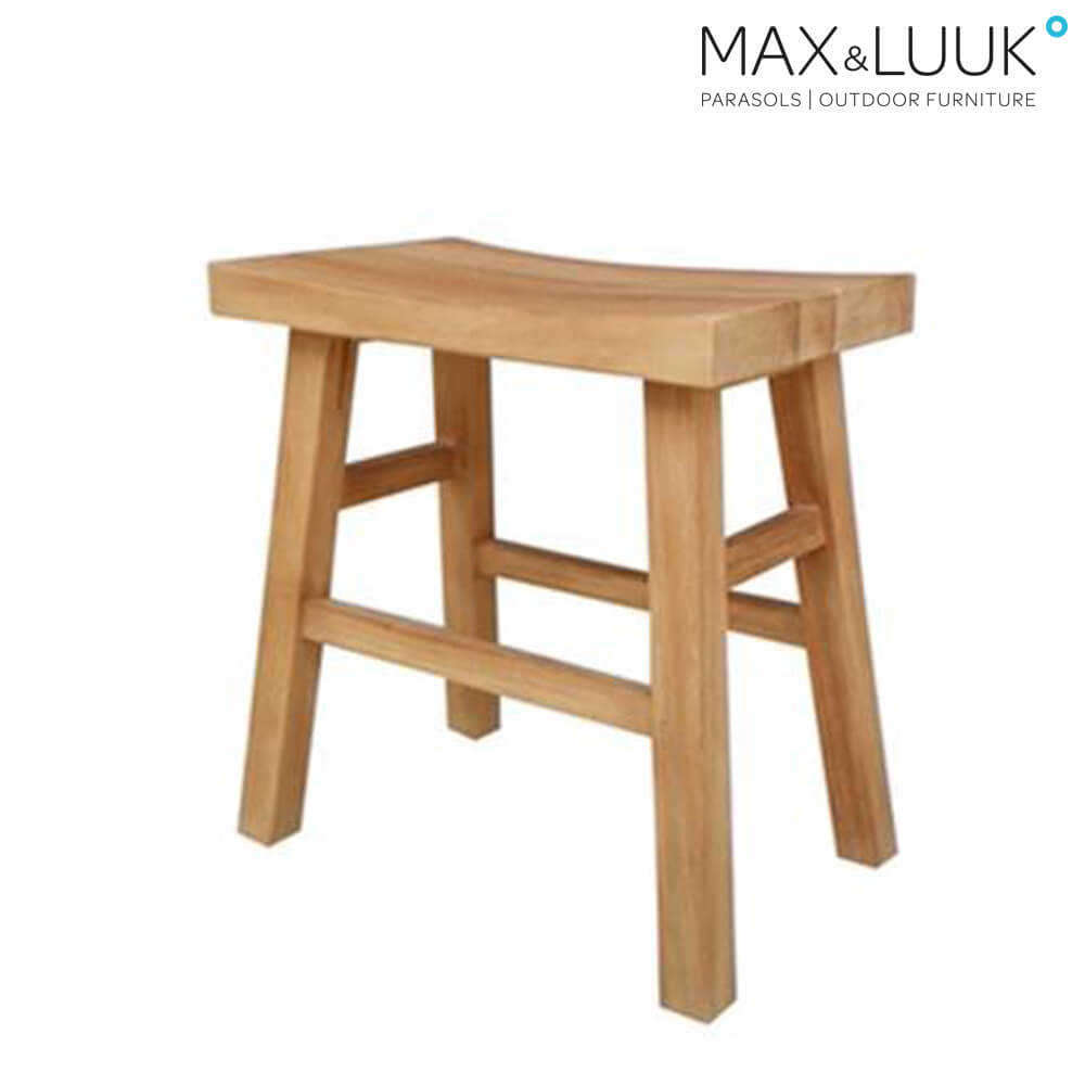 Schlichter Gartenhocker aus Teakholz - Max&Luuk - Lindy Hocker
