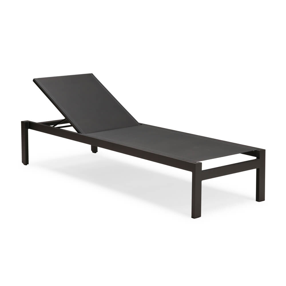 Gartenliege mit Rollen und verstellbarer Rückenlehne - Spirabilis Liege / Anthrazit