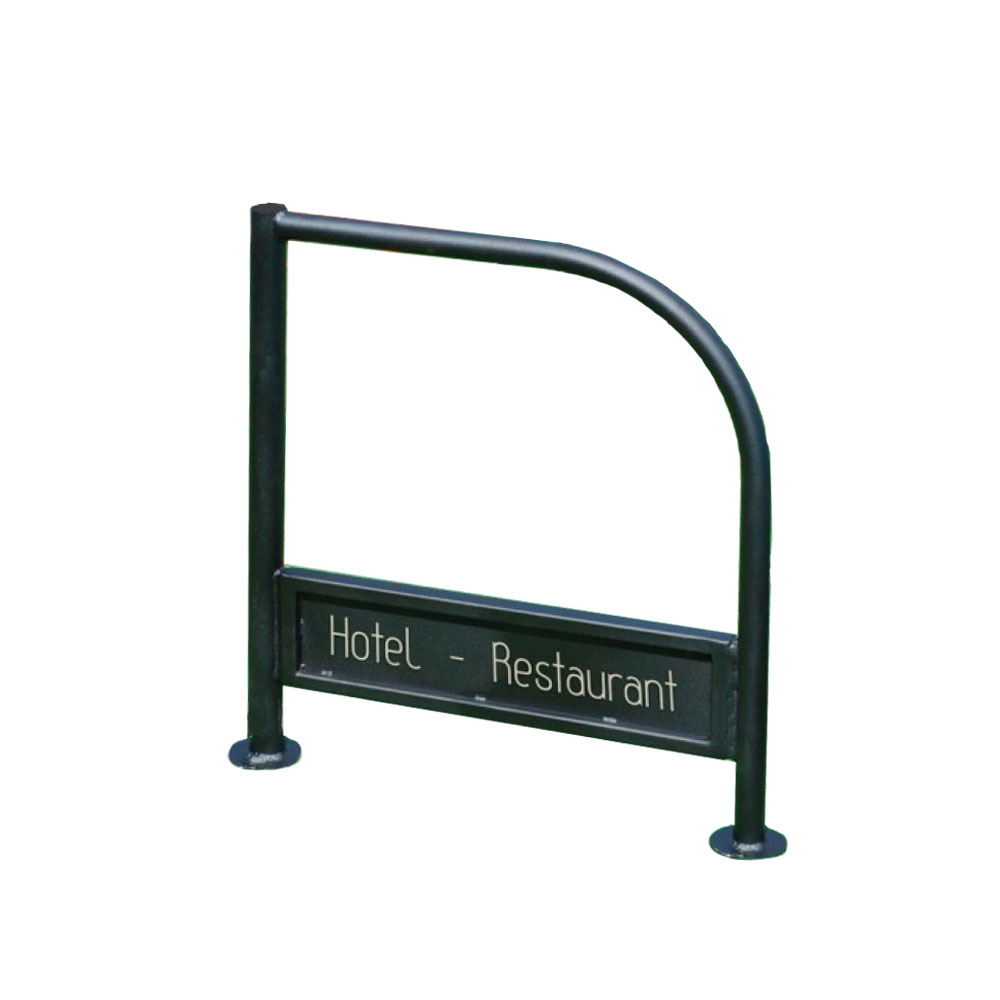 Fahrradanlehnbügel mit Reklametafel aus Metall - Eyja / Grün