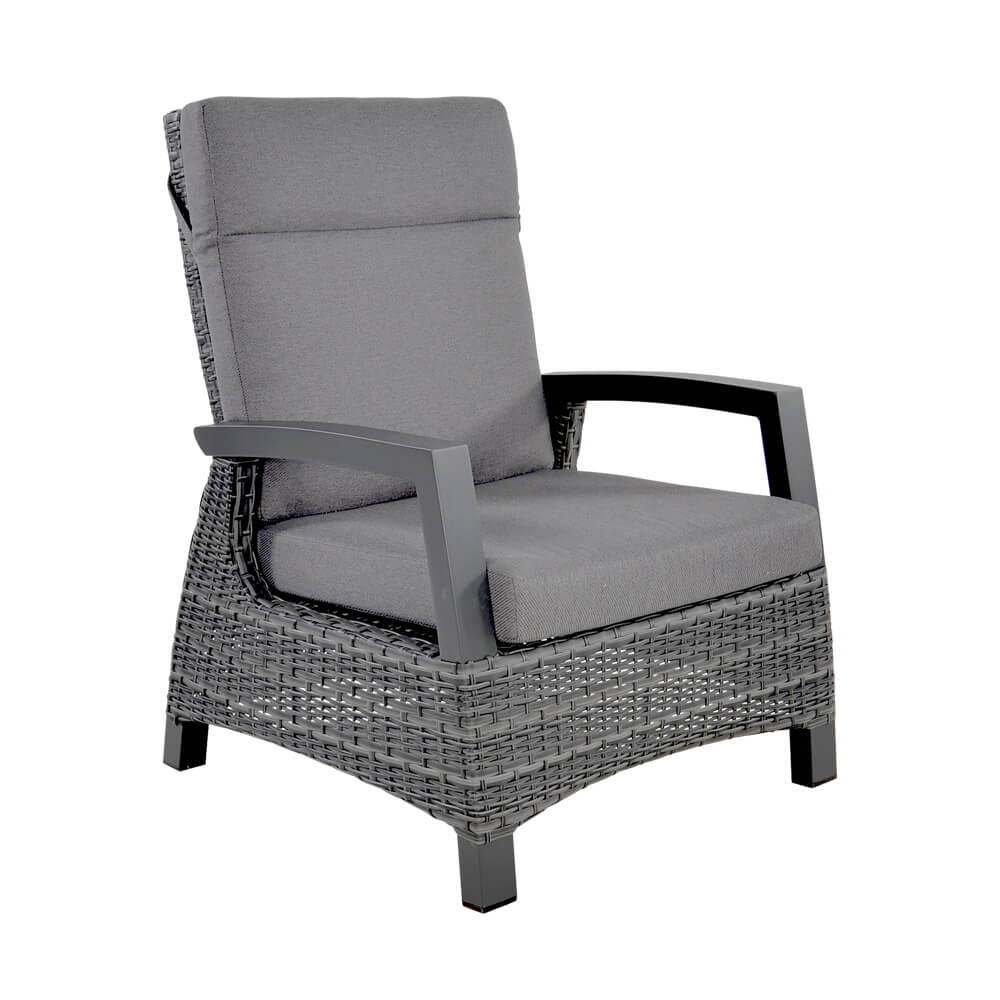 Gartensessel Rattanoptik mit kippbarer Rückenlehne - Sessel Flero