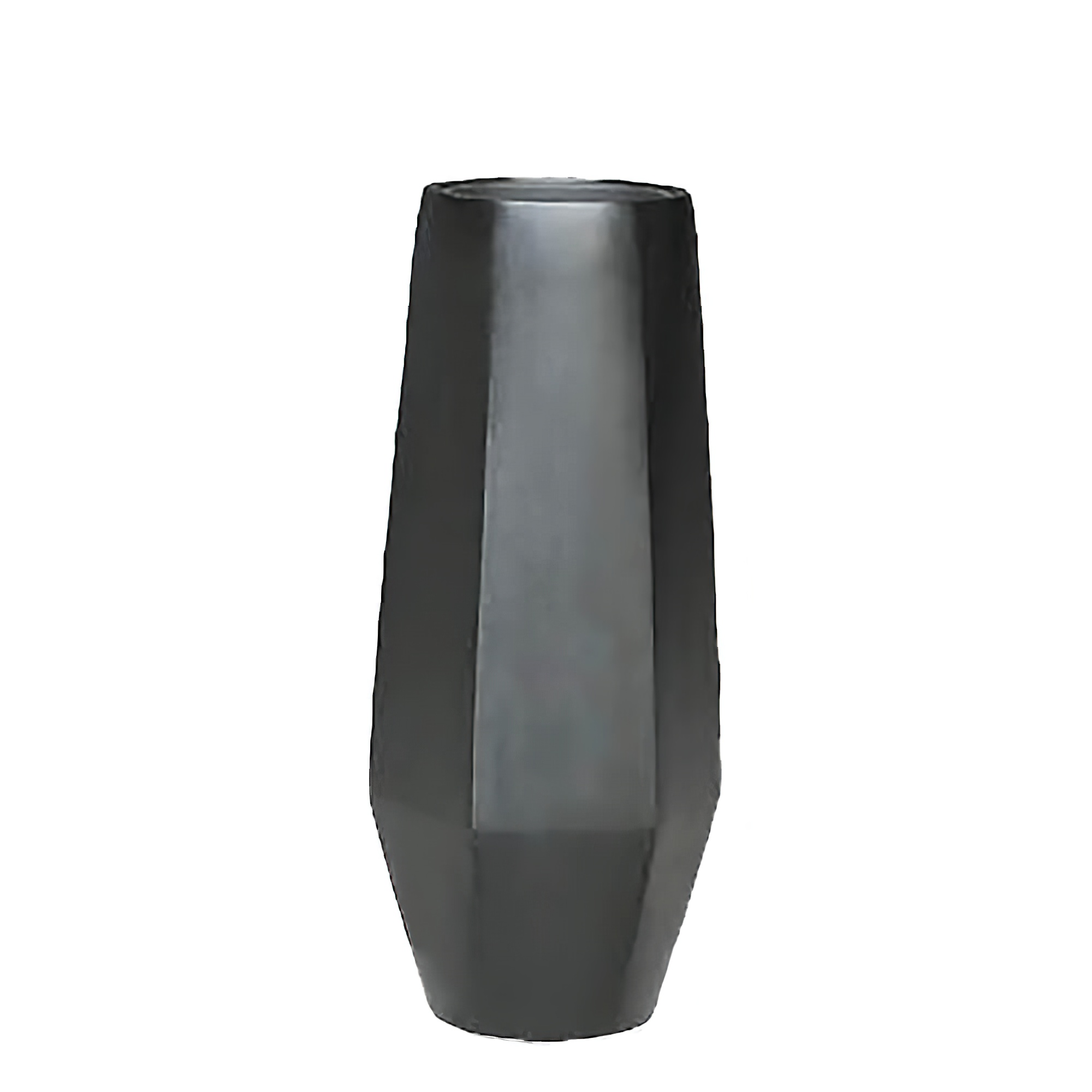 XXL Pflanzvase mit Einsatz - Polystone - Schwarz - Modern - Ivie / 75x40cm (HxDm) / ohne Wasserstandsanzeiger