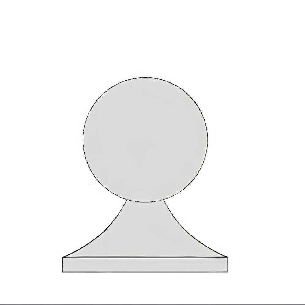 Cadran solaire rond en pierre sur un socle pour jardin