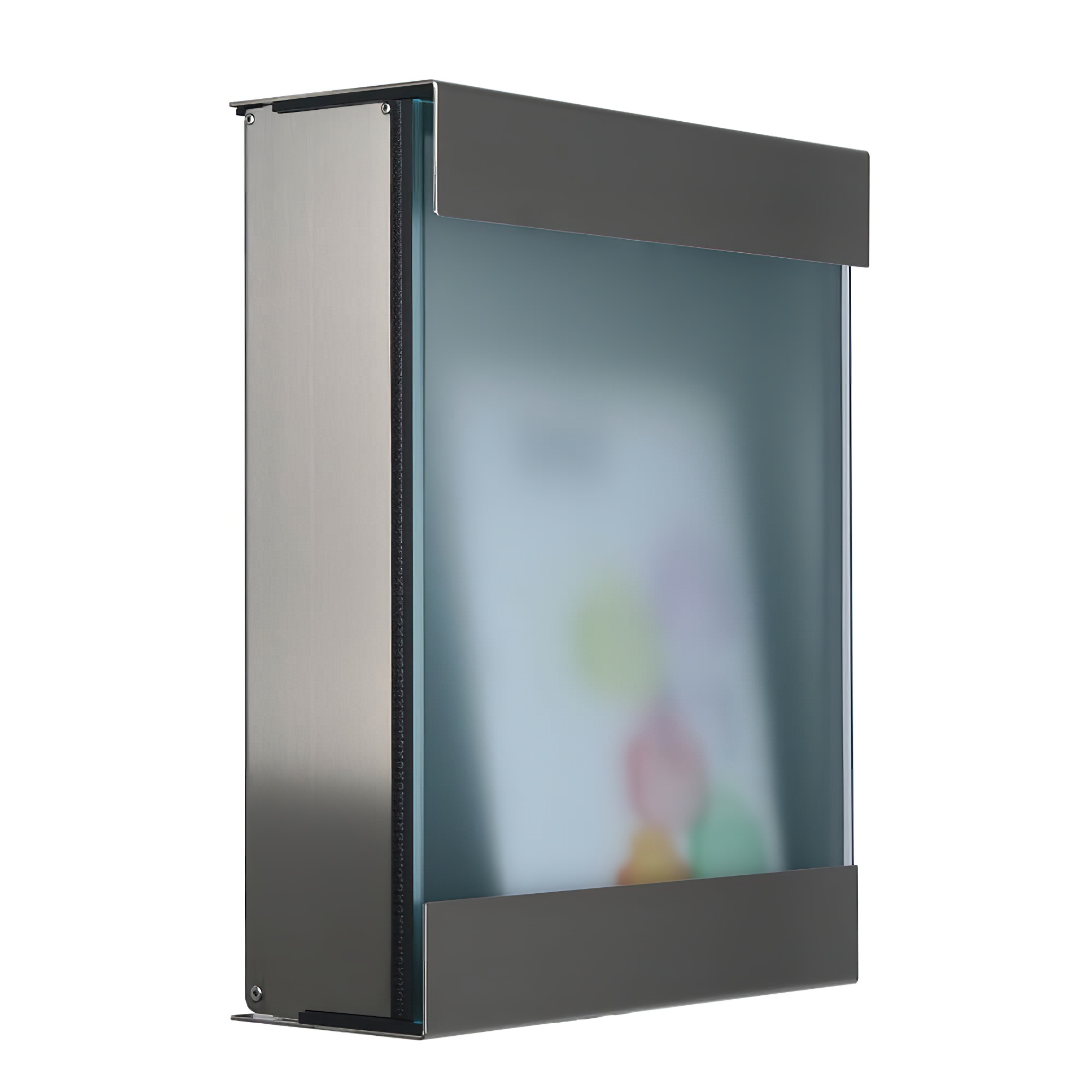 Moderner Postkasten aus Edelstahl & Glas  - Hera