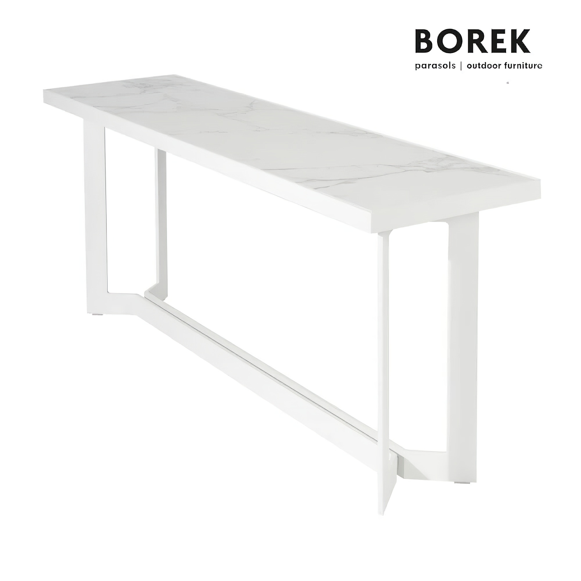 Alu Beistelltisch 152cm lang mit Dektonplatte - Sideboard Arta