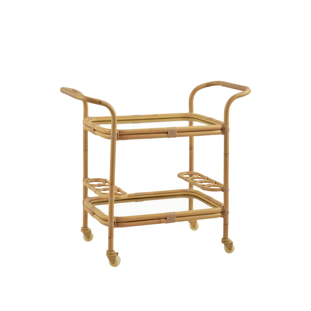 Wetterfester Servierwagen mit Rollen für die Terrasse - Servierwagen Amalia