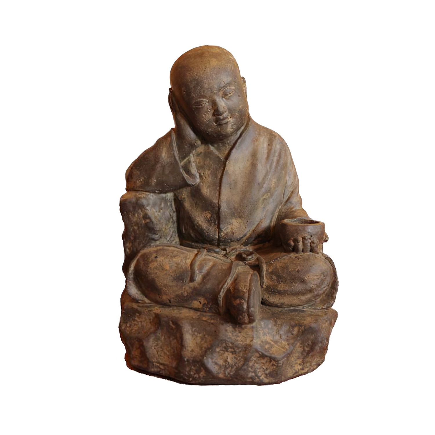 Statue de Bouddha décorative en aspect pierre pour le jardin