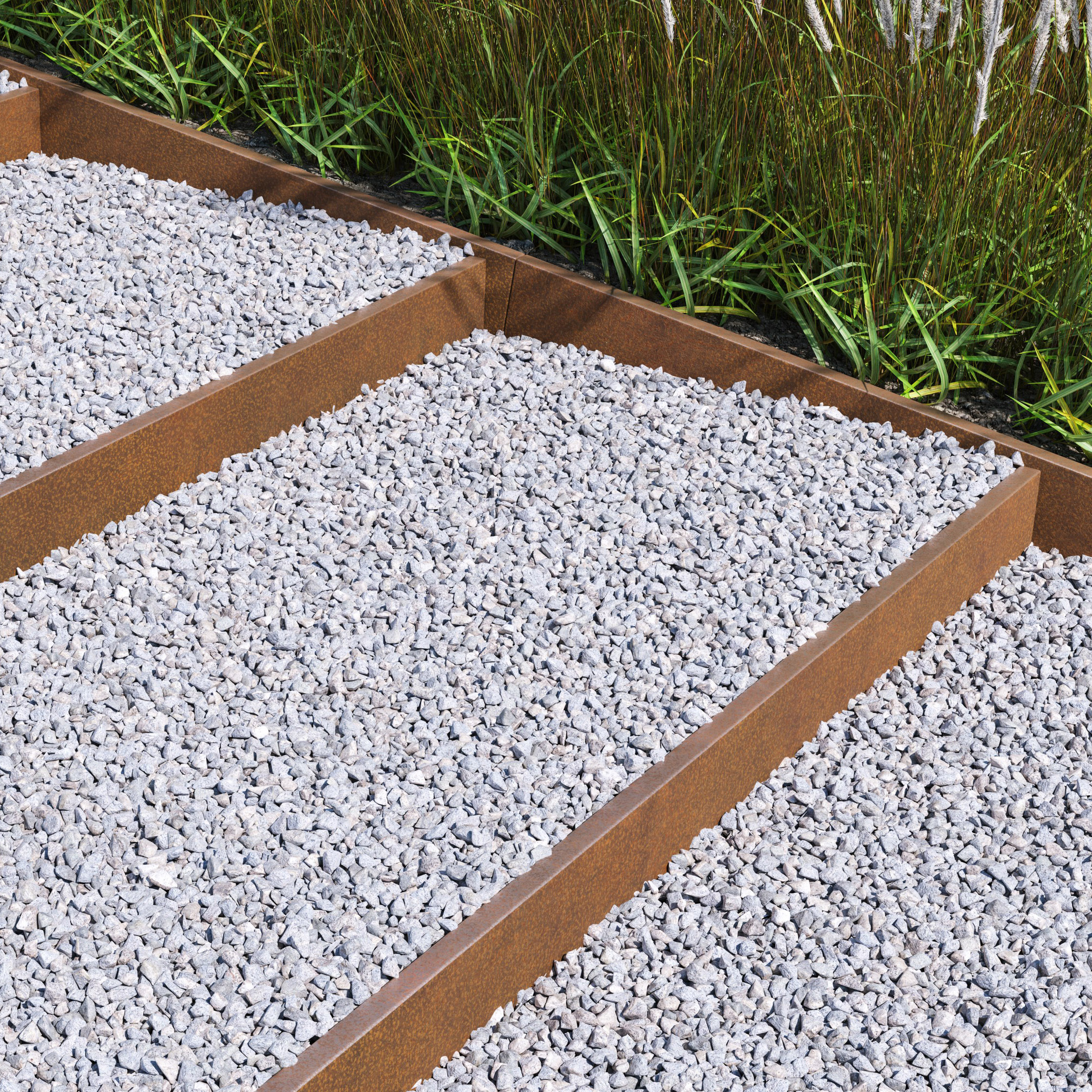 Corten Garteneinfassung Eckverbindung - stabile Lösung für saubere Beetecken