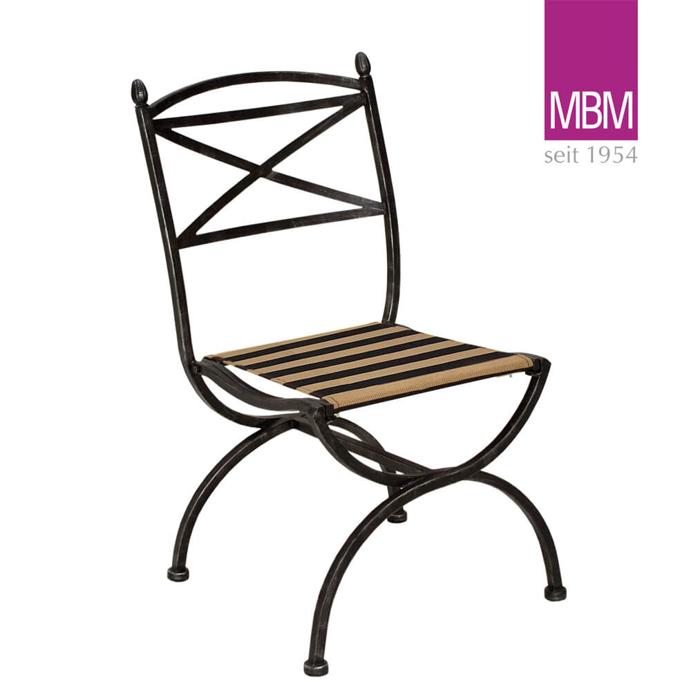 Gartenstuhl antik ohne Armlehnen - MBM - Metall/Eisen - Stuhl Medici / ohne Sitzkissen