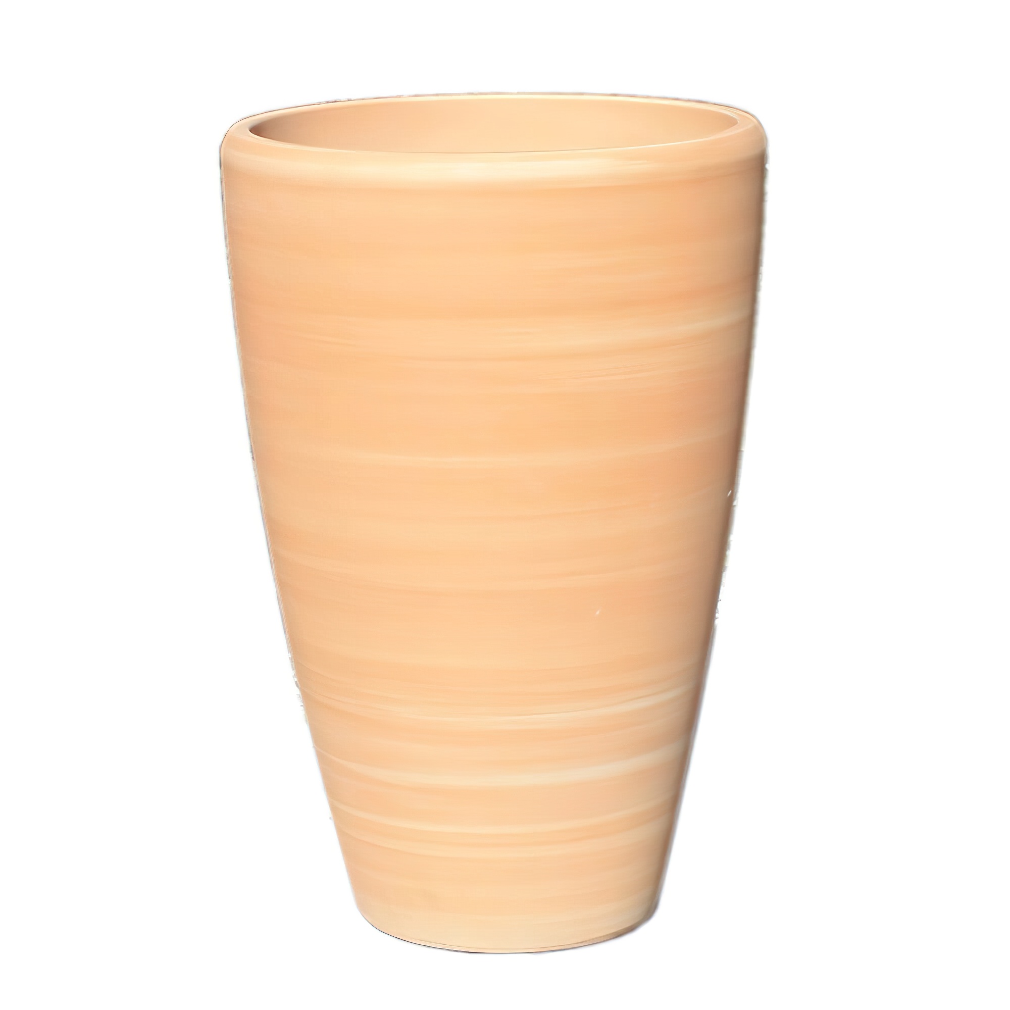 Garten Übertopf aus Steinzeug - Terrakotta - rund & groß - winterfest - Elektra Terra henna / 43x60cm (DmxH)