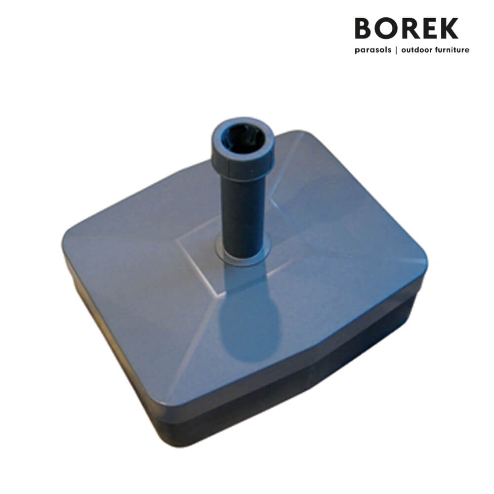 Base carrée bleue en plastique pour parasol, adaptée aux meubles de jardin