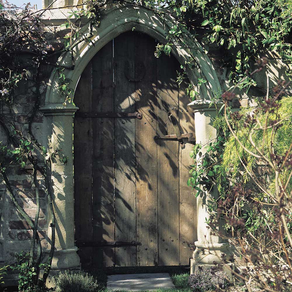 Ruinentür Element Naturstein antik - Hawthorn / Bogen mit Säulen