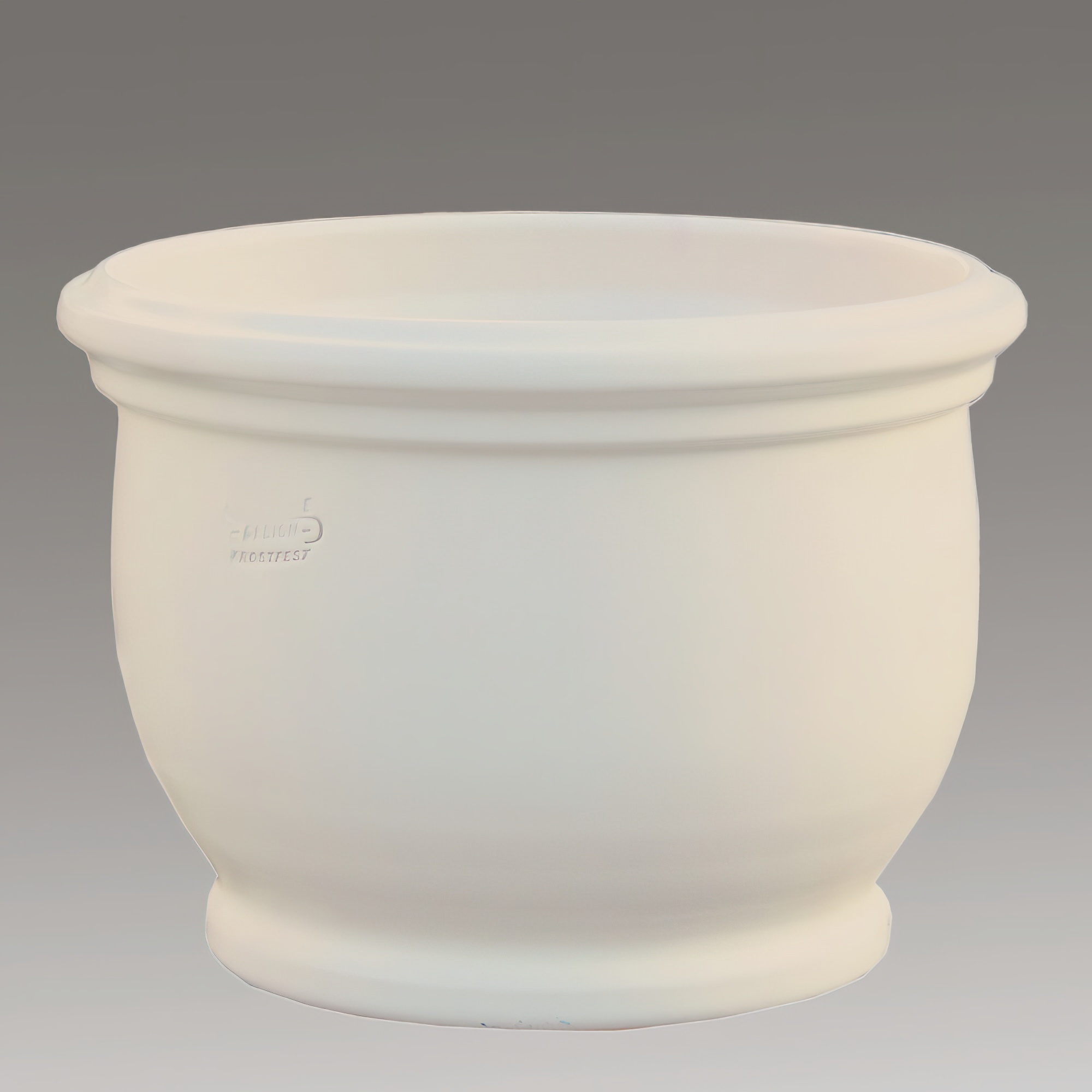Vaso rotondo bianco in ceramica per decorazioni da giardino e piante