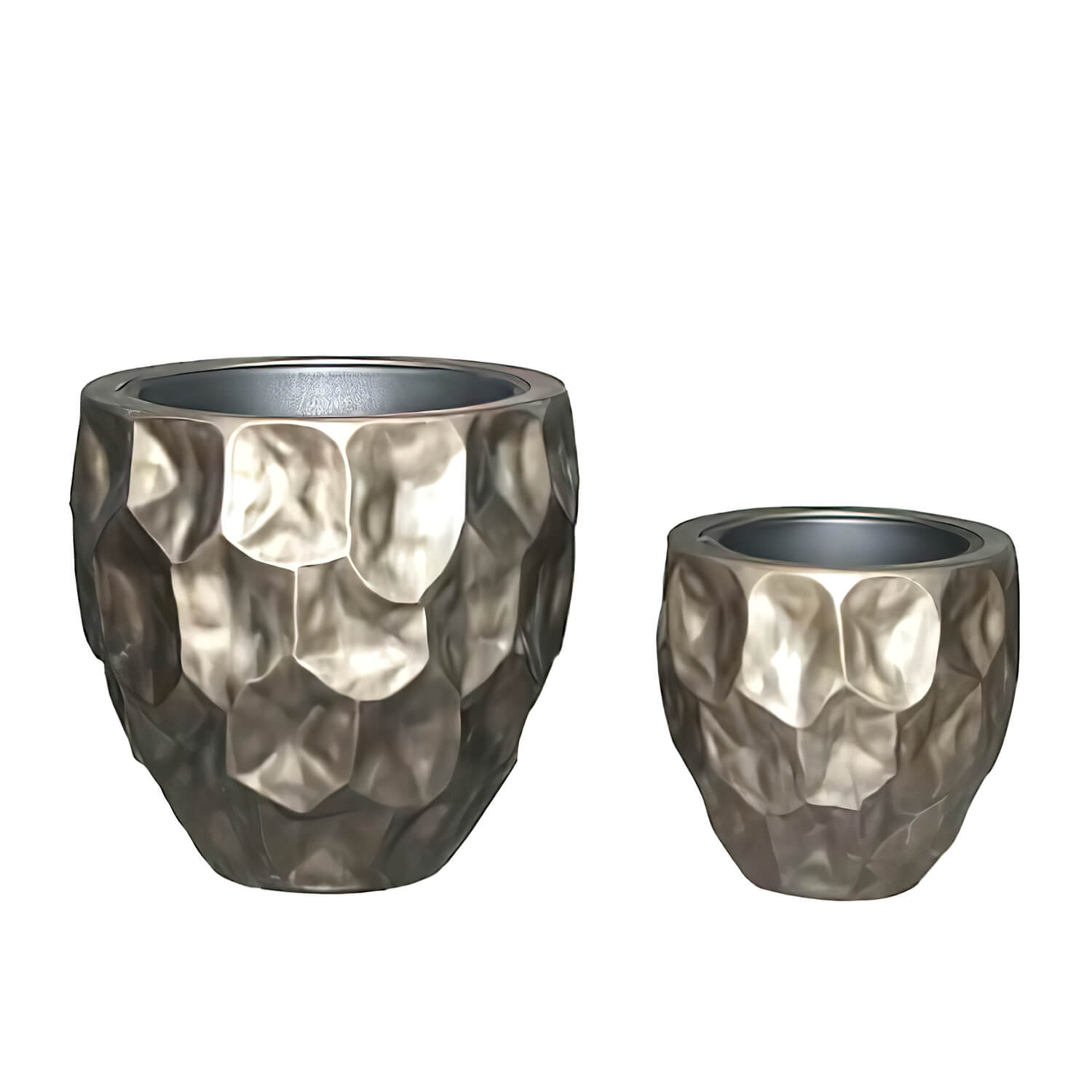 Pflanzkübel Indoor im 2er Set - moderner Graphit Look - Opanda