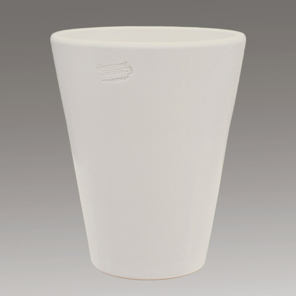 Pot de fleurs blanc en céramique simple pour décoration de jardin