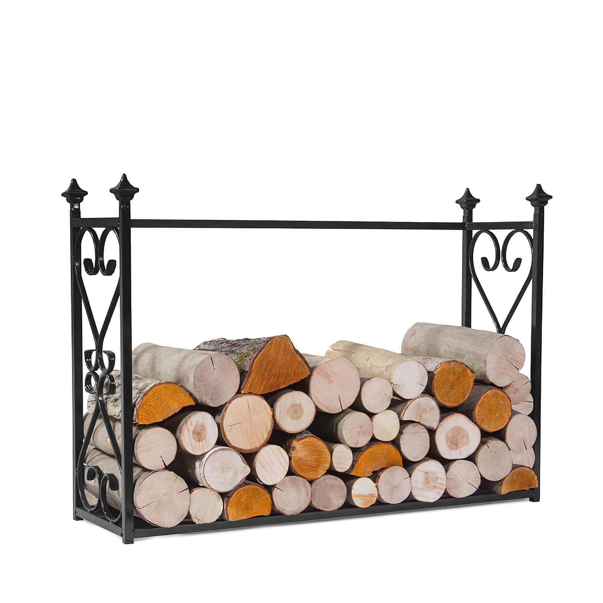 Romantisches Holzregal für Feuerholz - pulverbeschichteter Stahl - Lisos Holzregal