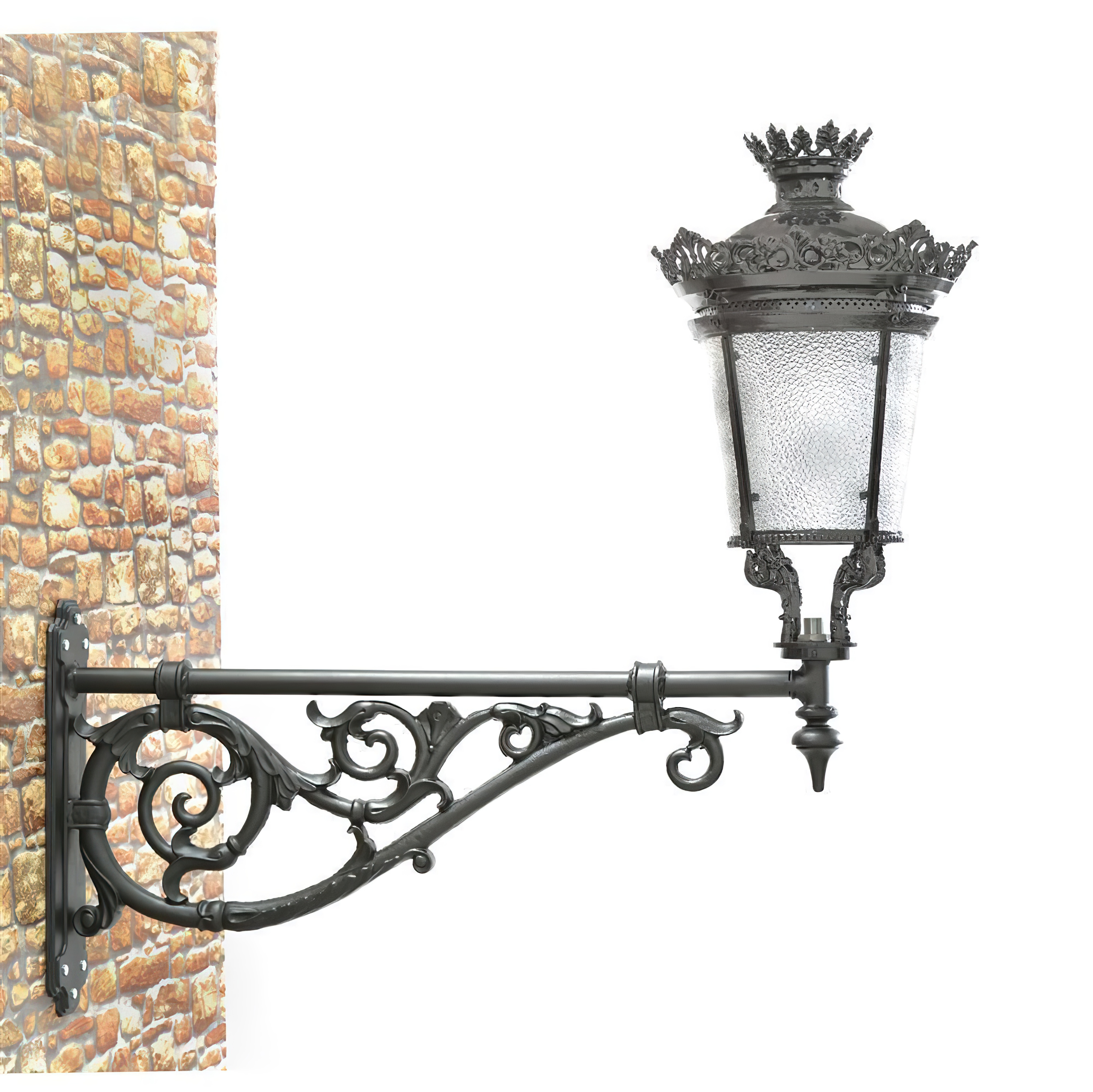 Außen Wandleuchte aus Gusseisen - nostalgisch - Hedone / Anthrazit