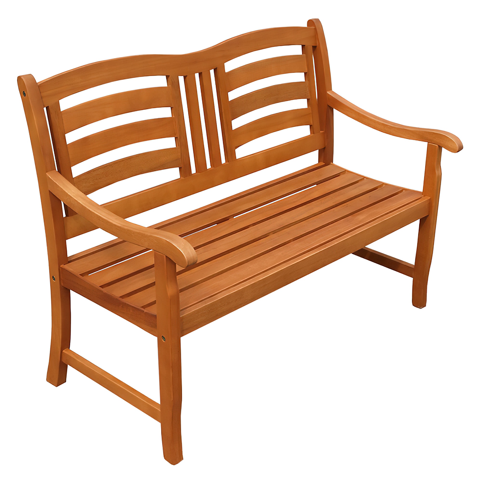 Romantische 2 Sitzer Gartenbank aus braunem Holz - Camaldulensis 2-Sitzer Bank