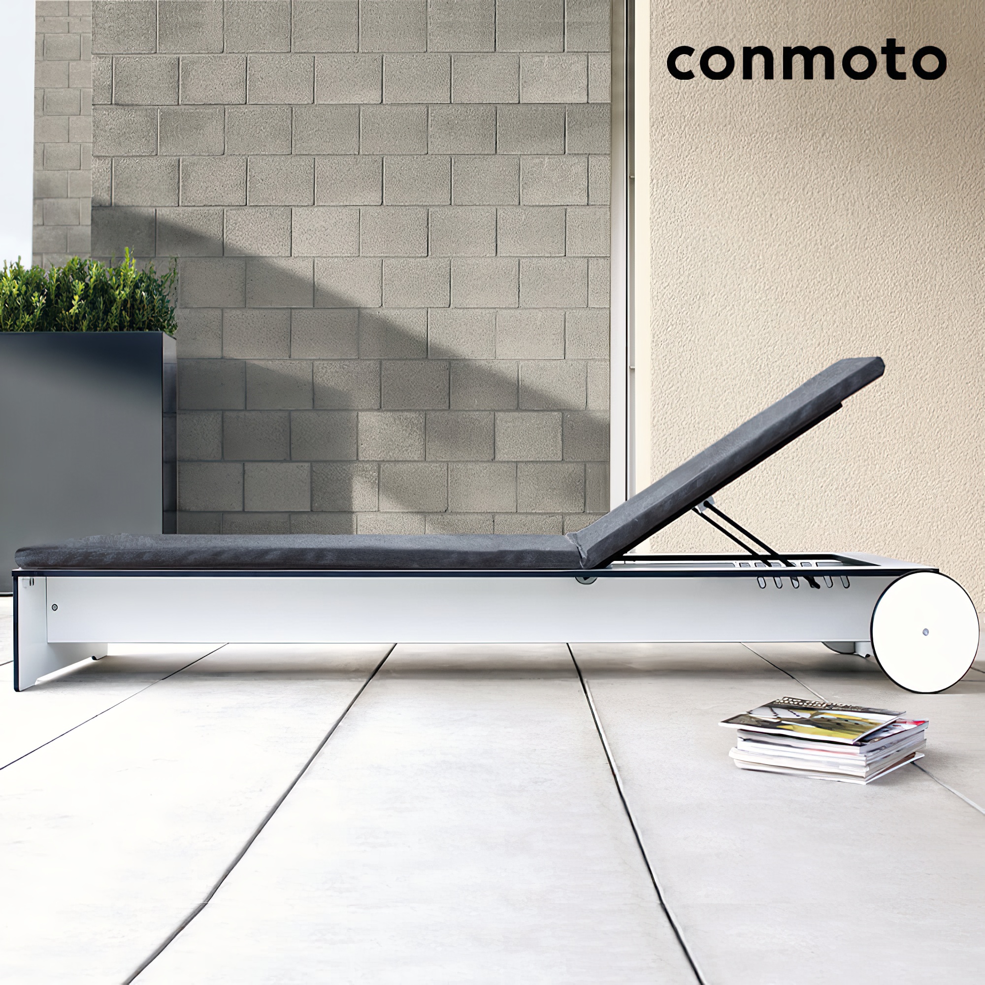 Auflage aus Sunbrella-Stoff für Sonnenliegen - Riva Liegenauflage / Anthrazit