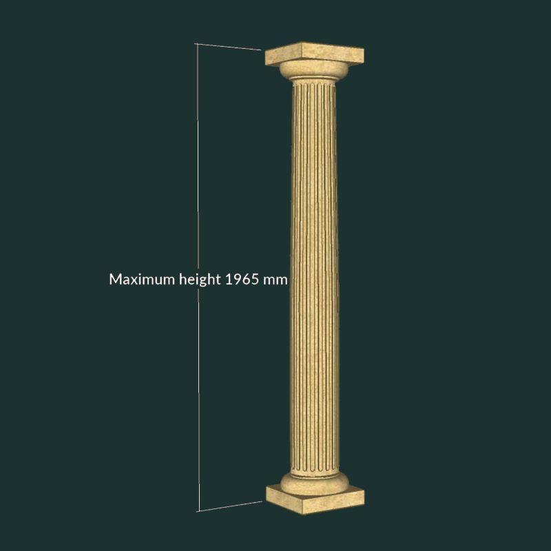 Colonne de jardin en pierre classique de 1965 mm de hauteur maximale