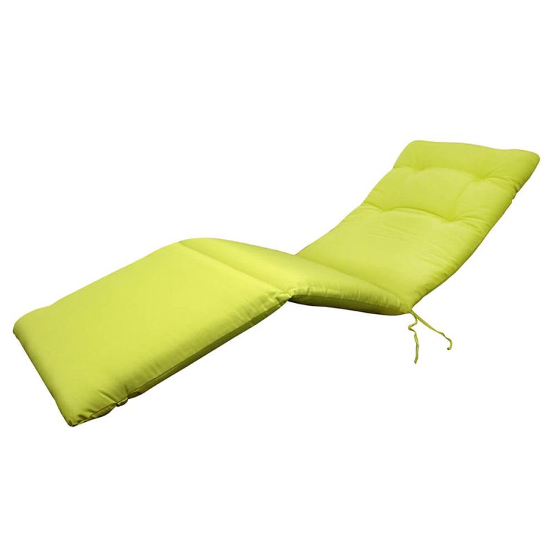 Comoda sdraio da giardino verde con cuscino imbottito