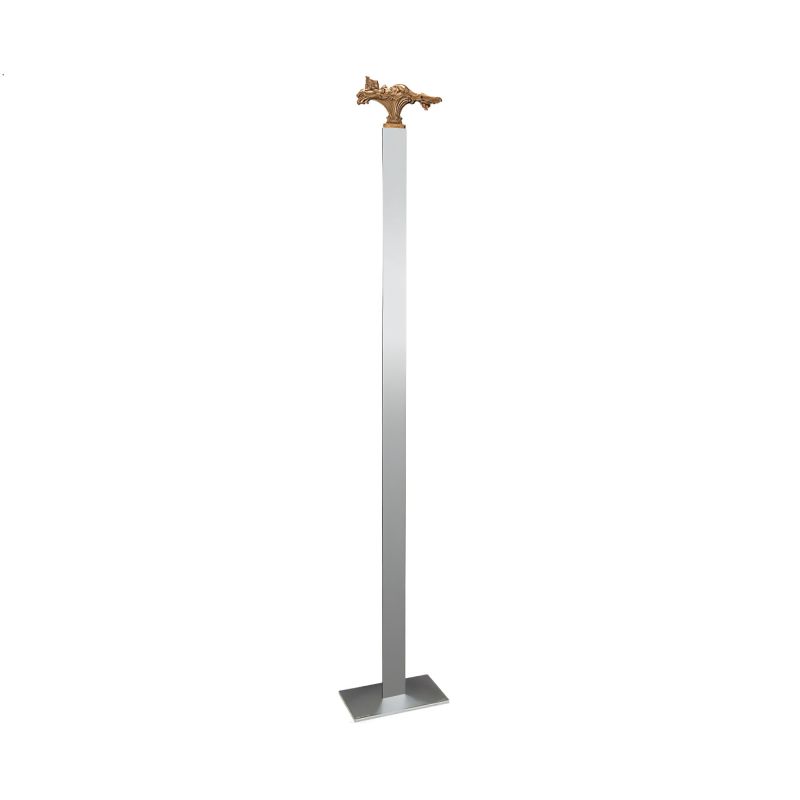Support en acier inoxydable élégant pour douche de jardin avec pomme de douche dorée
