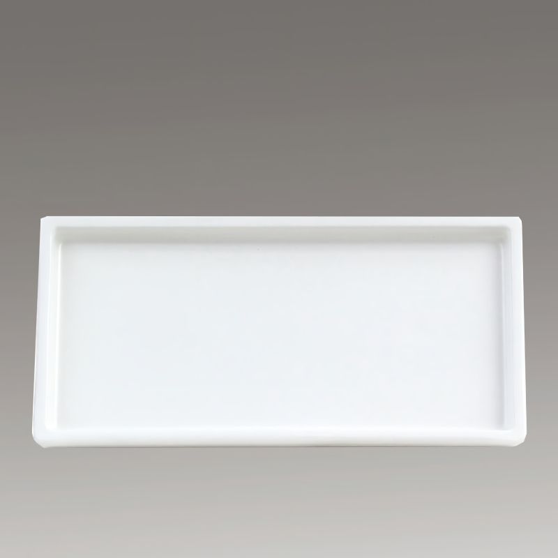Vaso rettangolare bianco in ceramica per giardino o balcone
