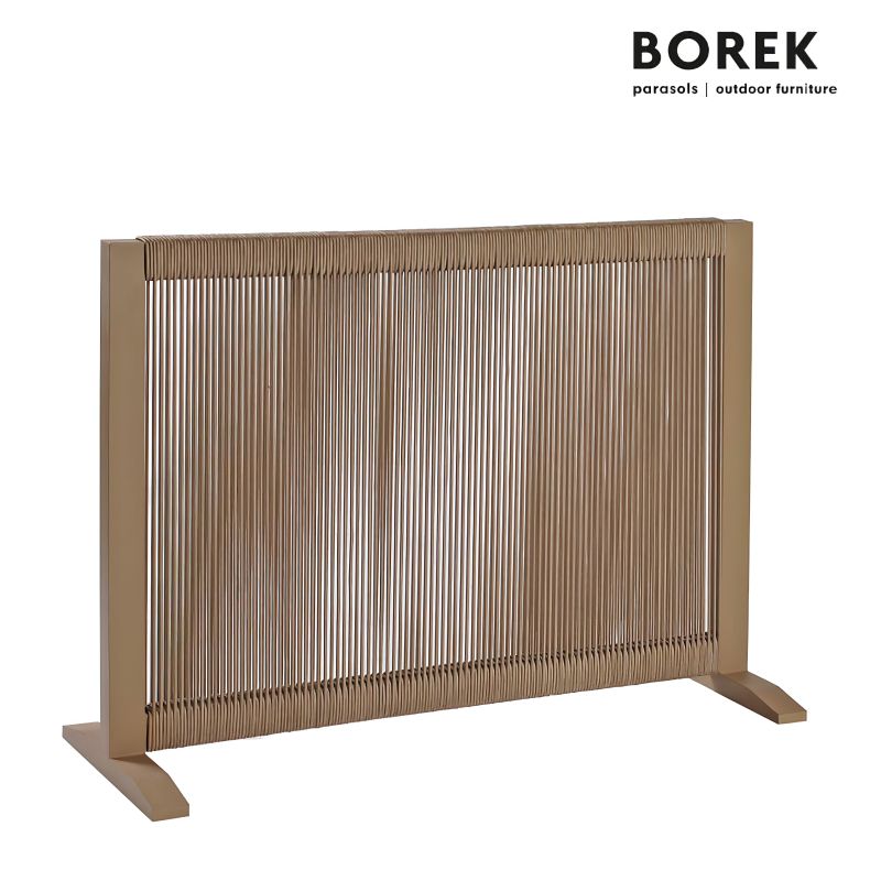 Écran d'intimité de jardin moderne avec cadre en bois et cordes