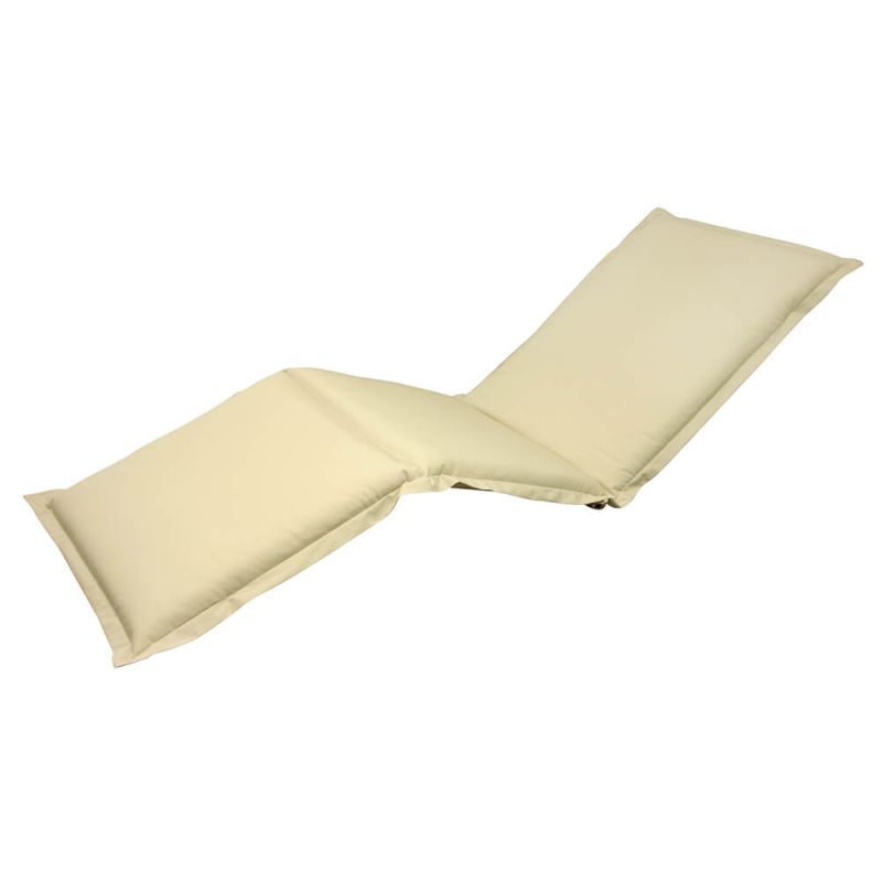 Cuscino imbottito beige per sdraio pieghevole da giardino