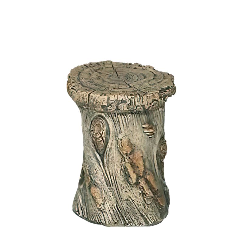 Sgabello decorativo a forma di ceppo d'albero in legno per il giardino