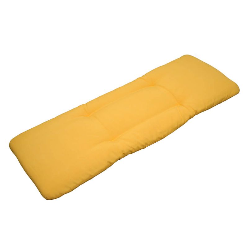 Cuscino giallo imbottito e confortevole per sedie da giardino, ideale per uso esterno