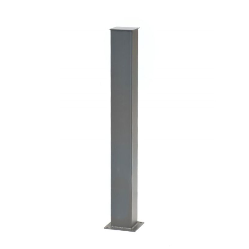 Lampe de jardin grise simple et carrée, idéale pour une décoration extérieure exclusive