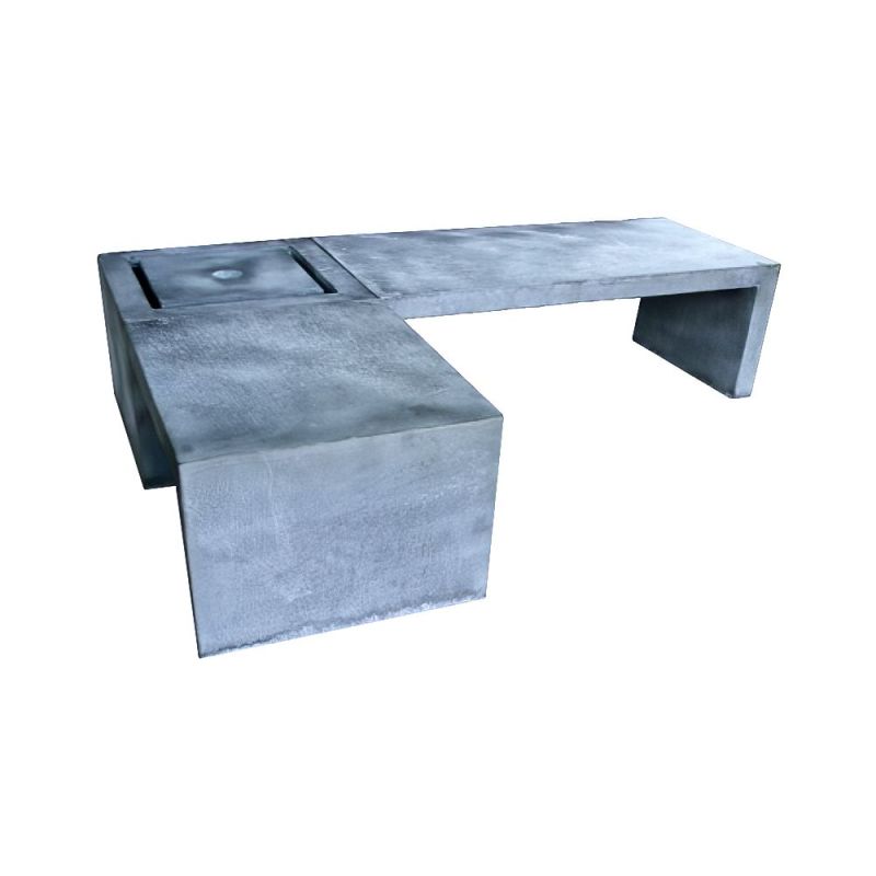 Grande table de jardin moderne en béton adaptée à une décoration extérieure exclusive