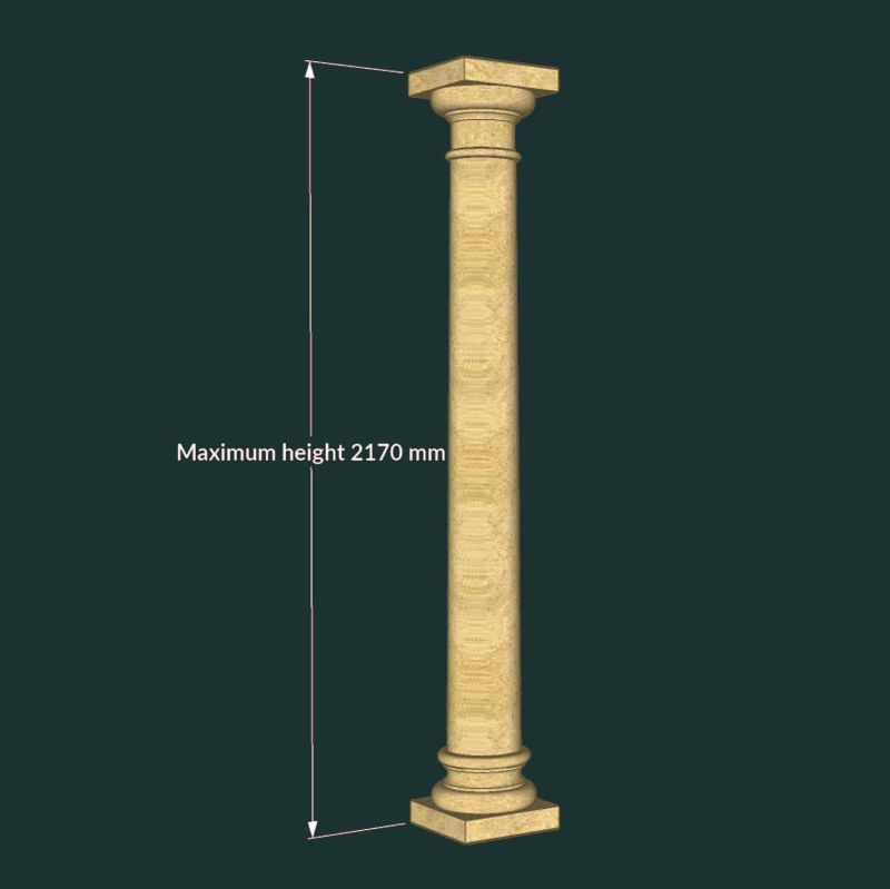 Pilier de jardin en pierre de taille avec hauteur maximale de 2170 mm pour décoration de jardin
