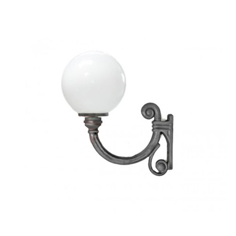 Lanterne murale avec globe blanc, décoration extérieure de jardin