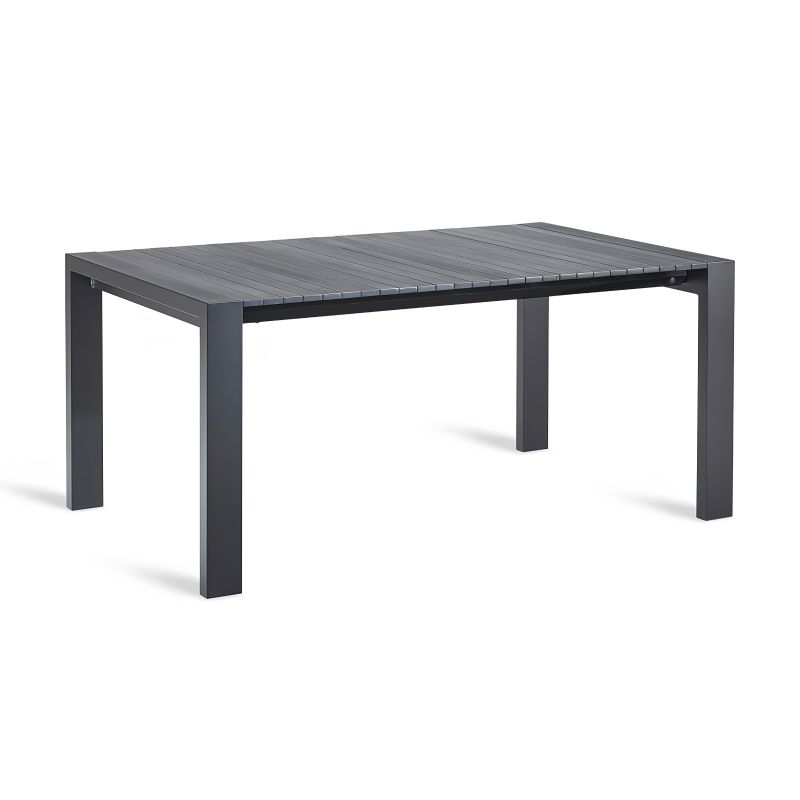 Table de jardin rectangulaire moderne avec cadre en métal