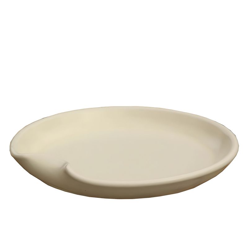 Meridiana tonda color crema in ceramica con piccola tacca