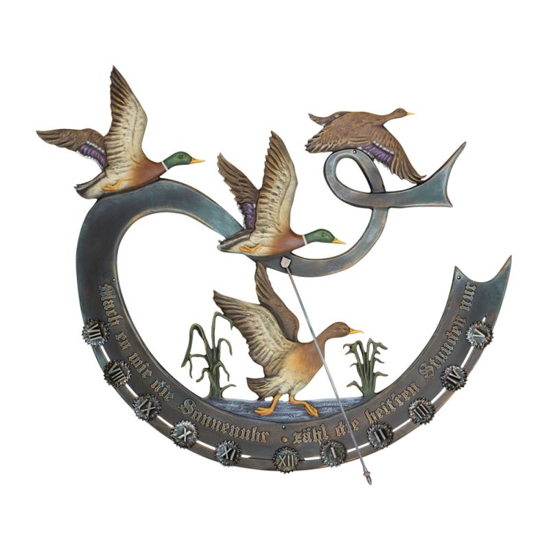 Dekorative Metall-Wandkunst mit Entenmotiv, passend für Gartendeko