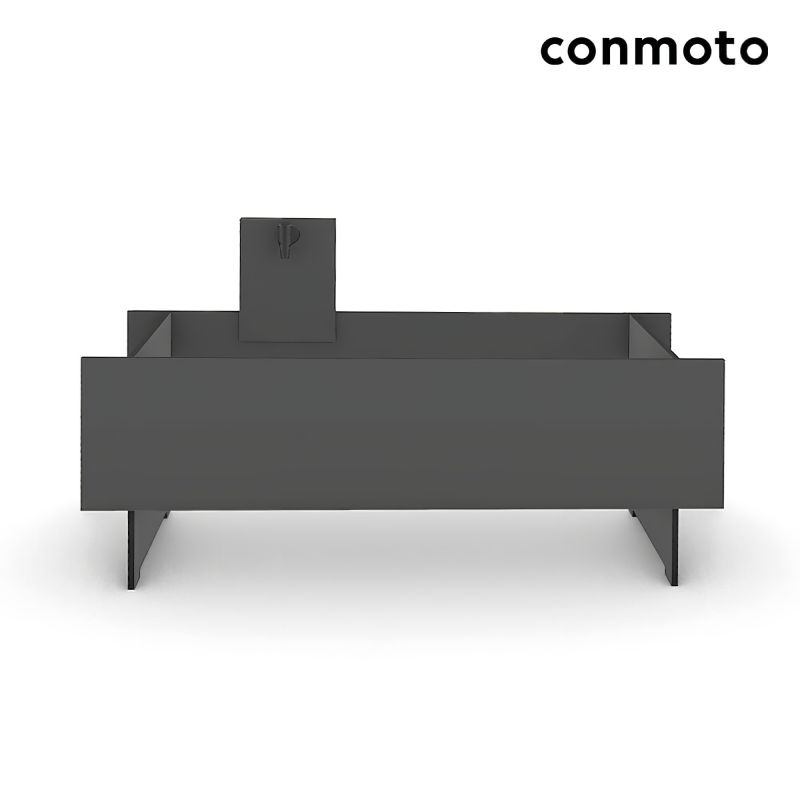 Barbecue da giardino moderno in metallo nero elegante