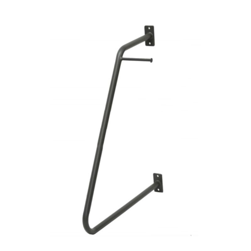 Support mural en métal noir pour fixer des objets de jardin