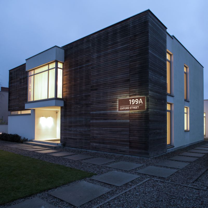 Lasergeschnittenes Adress-Schild aus Cortenstahl - individualisierbar