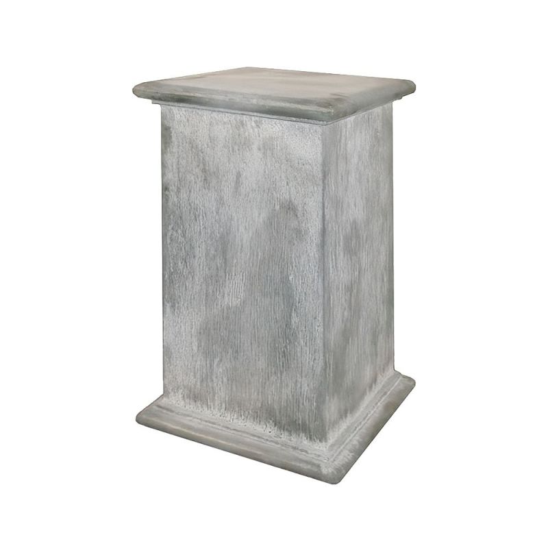 Colonne grise en béton pour décoration de jardin ou socle pour statues de jardin