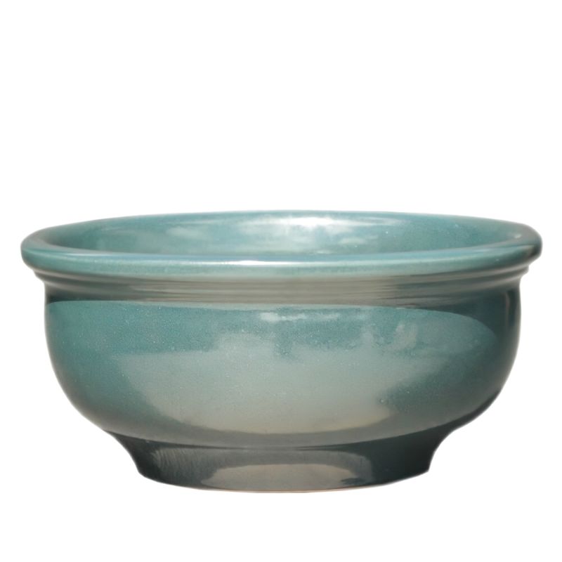 Pot de jardin rond en céramique verte pour décoration de jardin